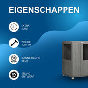Hondenbench - Hondenkrat - Hondenkennel - Hondenhok - voor Thuis - Voor Extra Grote Honden - Grijs - Op poten