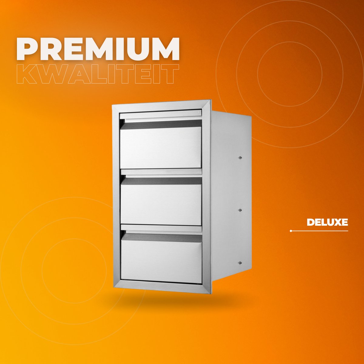 Ladekast Buitenkeuken Luxe - Barbecue - RVS - Voedingskwaliteit - 19,4 kg Opslaglade