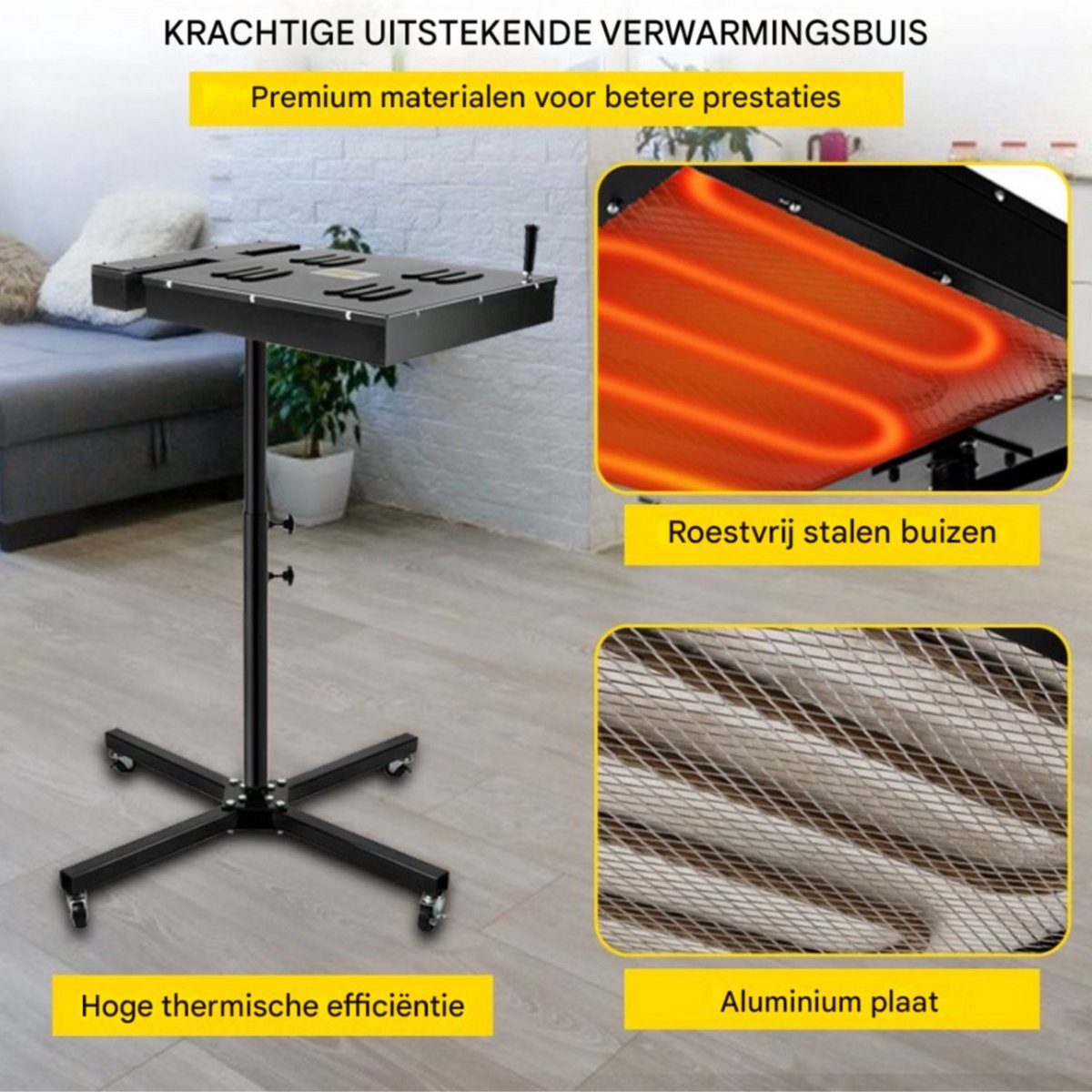 Zeefdruk Flitsdroger - 40x40 cm - Professionele Uitharding