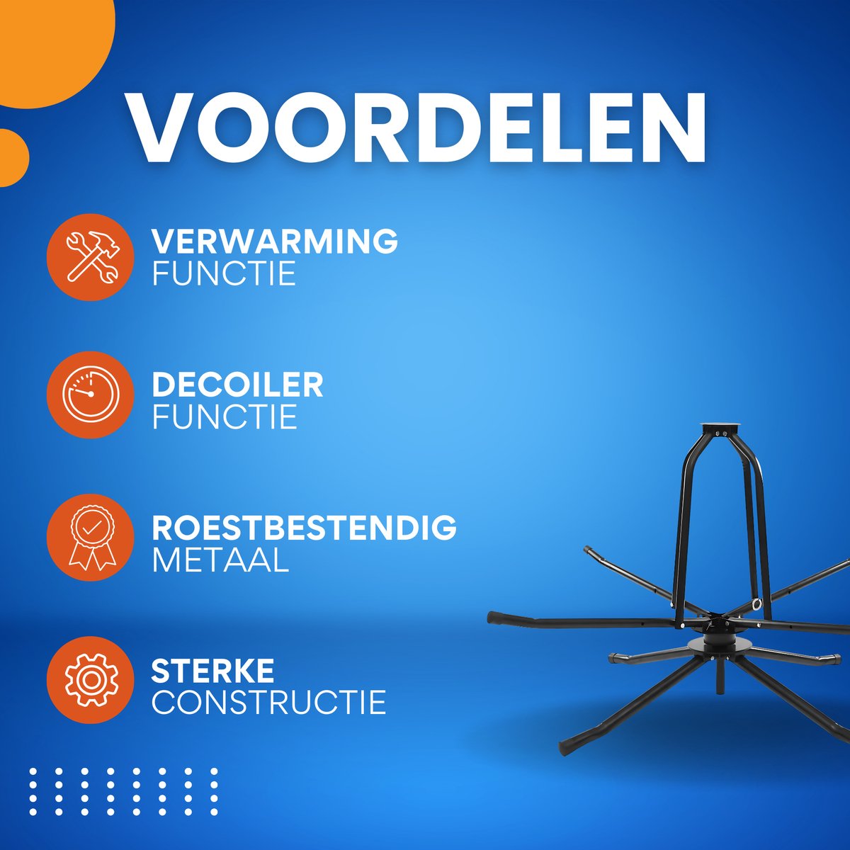 Vloerverwarming molen - Buizenhaspel - Afrolsysteem - Haspelrol - Makkelijk te verdelen - Voor Vloerverwarming op Bouwplaatsen en in Fabrieken - Roestbestendige Metaalconstructie - Zwart
