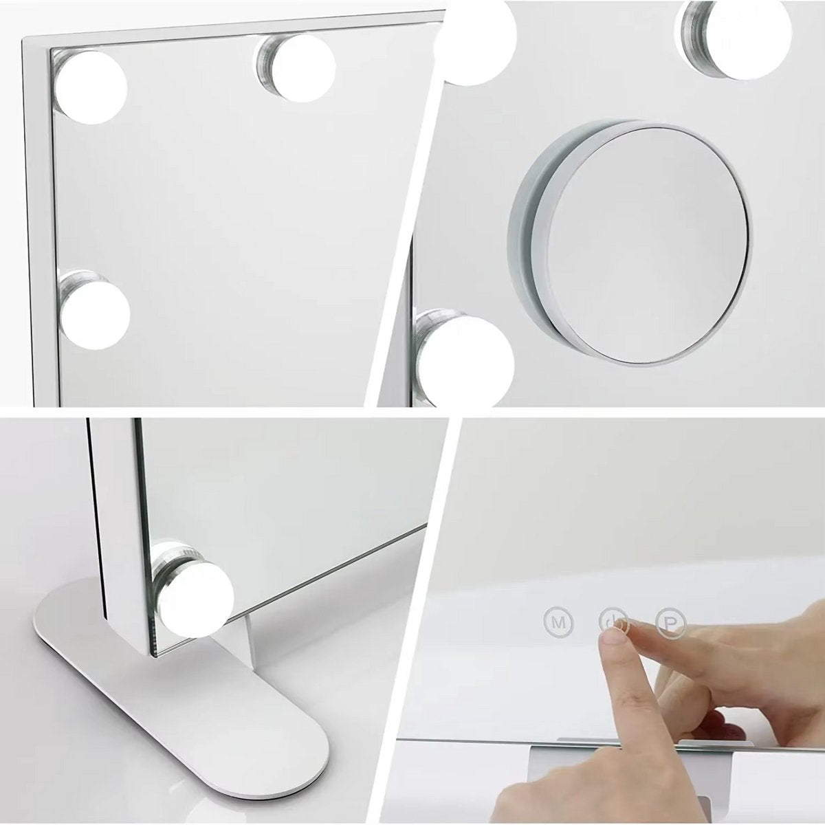 Make-upspiegel met Verlichting - Verlichte piegel - Mirror - Verlichte Spiegel met 14 Dimbare LED-lampen - voor Kleedkamer & Slaapkamer