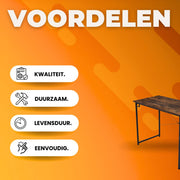 Bureau Bruno - Met opbergvak - Voor Computer, PC en Laptop - Volwassenen - Thuiskantoor - 120cm