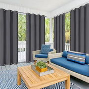 Privacygordijnen - Buitengordijn - Schaduwdoek - Voor Tuin, Veranda of Balkon - UV-bestendig & Zonwerend - Waterdicht Outdoor Design met Doorvoertules - Kleur: Beige-W96xL55in-244x140cm