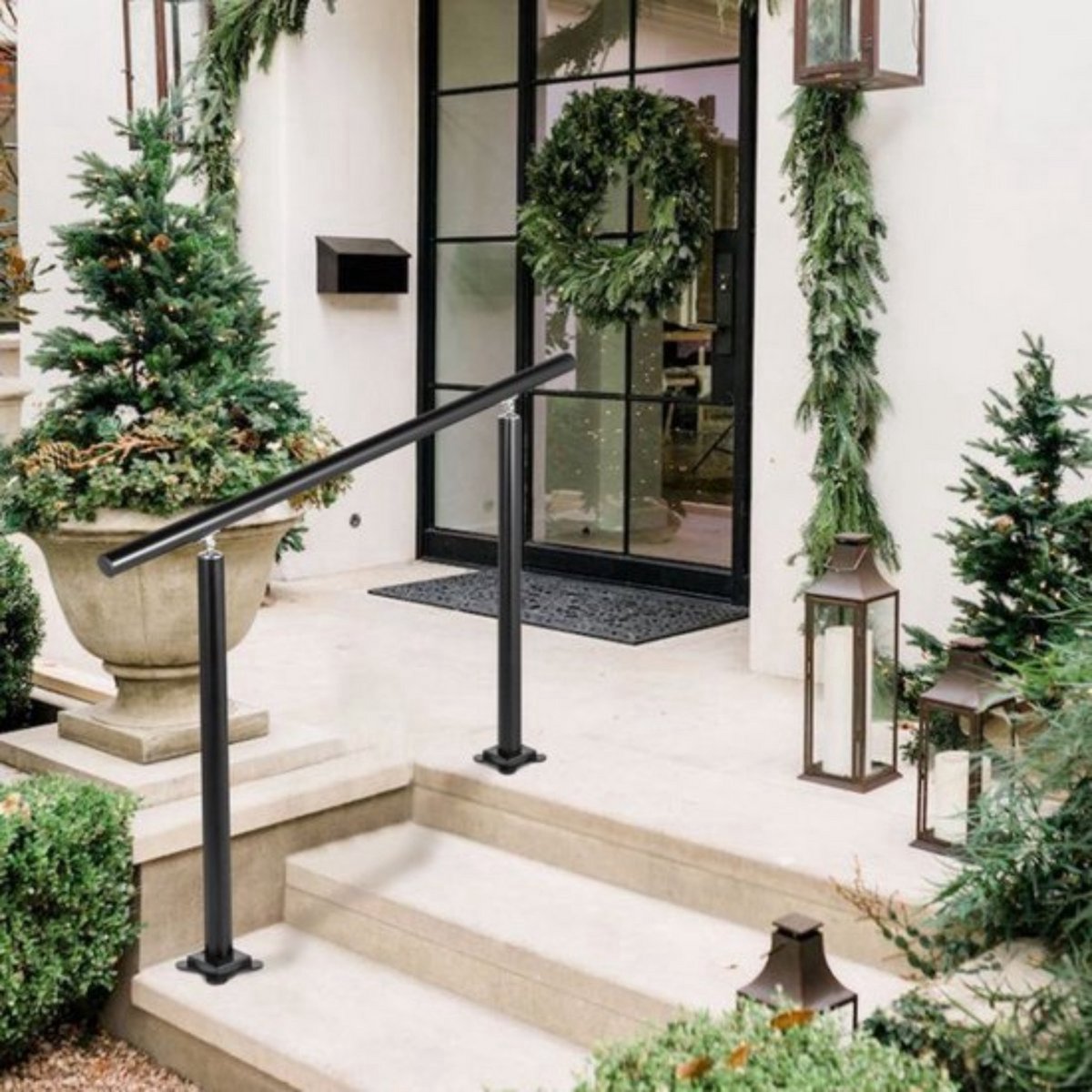 Trapleuning Deluxe - Trapleuning Houders - Zwart Wrought Iron - Voor Trappen In Huis