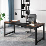 Bureau - Computerbureau - Lange bureau - Vergadertafel - Voor thuis of kantoor - Zwart/Bruin