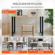 Tafelpoten - Set van 2 - Metaal zwart - Meubelpoten - Vierkant - Tafelonderstel - Tafelframe