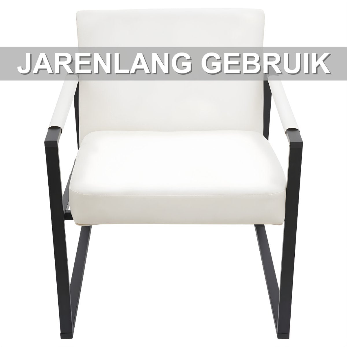 Fauteuil- Voor Woonkamer - Moderne Lounge - Stof /Wit