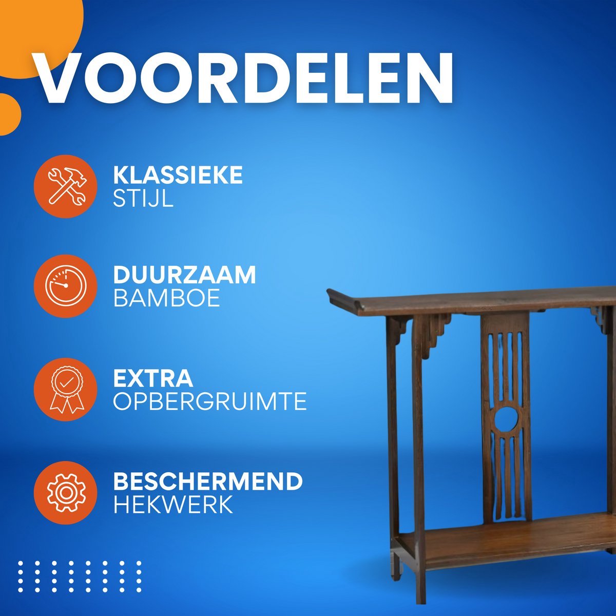 Consoletafel Fioren - Chinese consoletafel - Wandtafel met lades - Wit Marmerlook met goud - Haltafel - Sidetable - 82cm