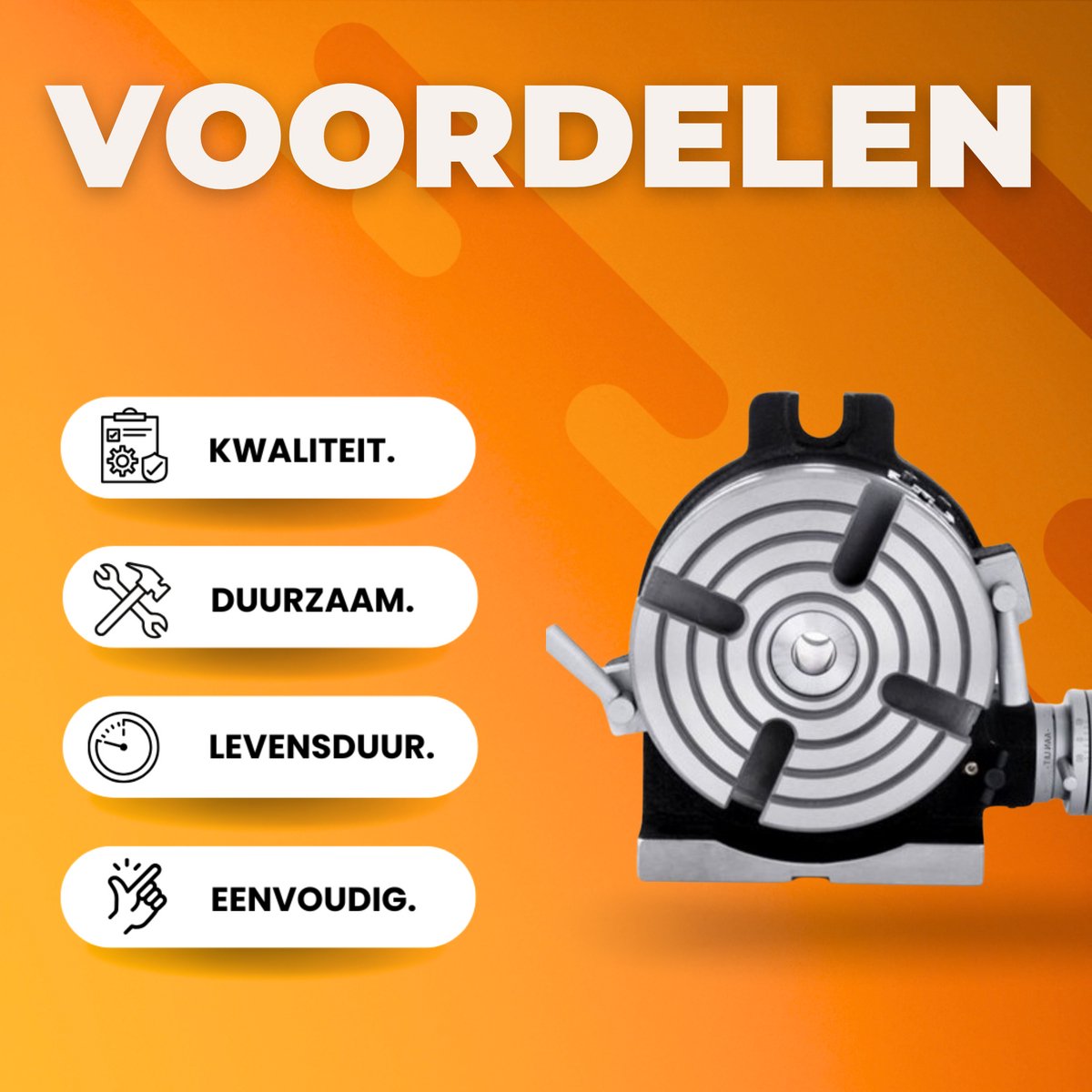 Roterende Werkbank - 150 mm - Werktafel - Draaitafel - Horizontaal/Verticaal - Sleuven - Voor CNC & Freestafels
