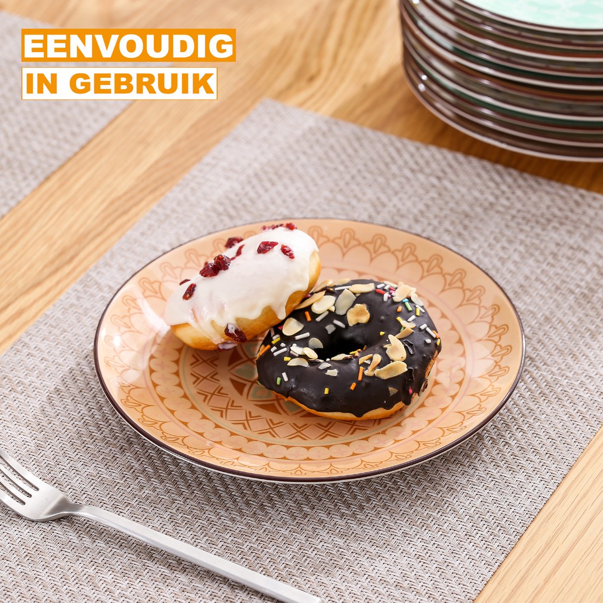 Sorella Mokkenset - 6 stuks - Mix kleur - Dinerborden - Bordenset - Diepe borden - Ontbijtborden - Servies - Keukenservies