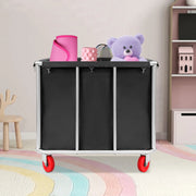 Waswagen - Wasverzamelwagen - Wasmand - Voor thuis, hotel en horeca - Zwart