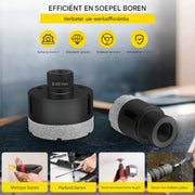 Tegels Diamantboorset PRO - Tegelboor - Gatzaag - 9 Stuks - 5-68 mm - Droog/Nat Gatenzaagset