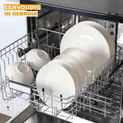 Luxora Dinerborden – Serviesset – 8 persoons – 32 delig – Wit Keramisch – Kleine Borden – Geschikt voor oven
