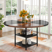 Ronde Eettafel - Keukentafel - Eetkamertafel - 4 personen - Hout Bruin - 120cm