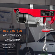 Elektrische Lier PRO - Met afstandsbediening - Takel - Kabeltakel - Hijskraan - 125-250KG - Garage lier - 12m hefhoogte