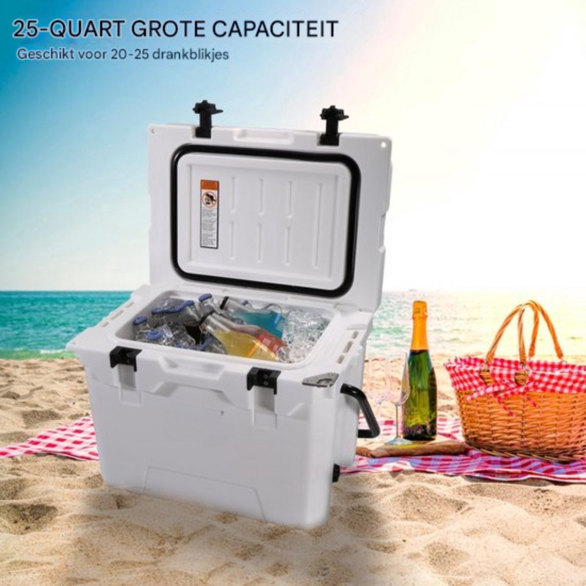 Koelbox 27L - Frigo Vriezer - Isolerend - Koelkast - Elektrische draagbare frigobox - Auto 12/24V - Camping - Tot -20°C