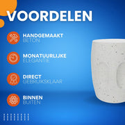 Bijzettafel Opulence - Betonnen Bijzettafel - Voor Tuin, Balkon of Woonkamer - Decoratief Accent met Faux Terrazzo - Lichtgewicht en Uniek Design