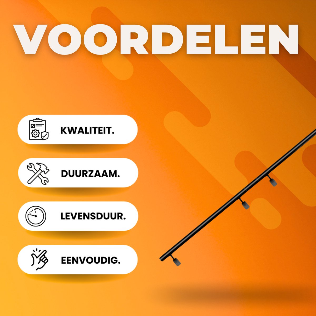Trapleuning - Onderhoudsarme Aluminium Reling - 213 cm - 200kg Draagvermogen