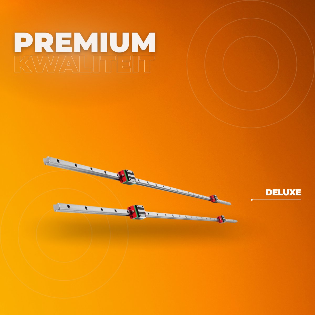 Lineaire Rails PRO - Lineaire railgeleider - 15-1500 mm - Inclusief 4 Precisie Lagerblokken