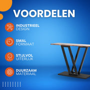 Consoletafel Giggs - Haltafel - 110cm - Wandtafel - Gang of woonkamer - Bruin