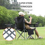 Happyment campingstoel - Vouwstoel - Strandstoel en visstoel - Opvouwbaar