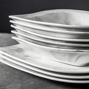 Bolt Edge Serviesset - 6 Persoons - 12 Delig - Porselein - Bordenset Wit - Luxe Design
