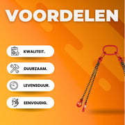 Hijskraan takel - Lier Kettingstrop - 5' Quad Poten Tackle - 5 Ton Capaciteit - Gelegeerd Staal Verstelbaar