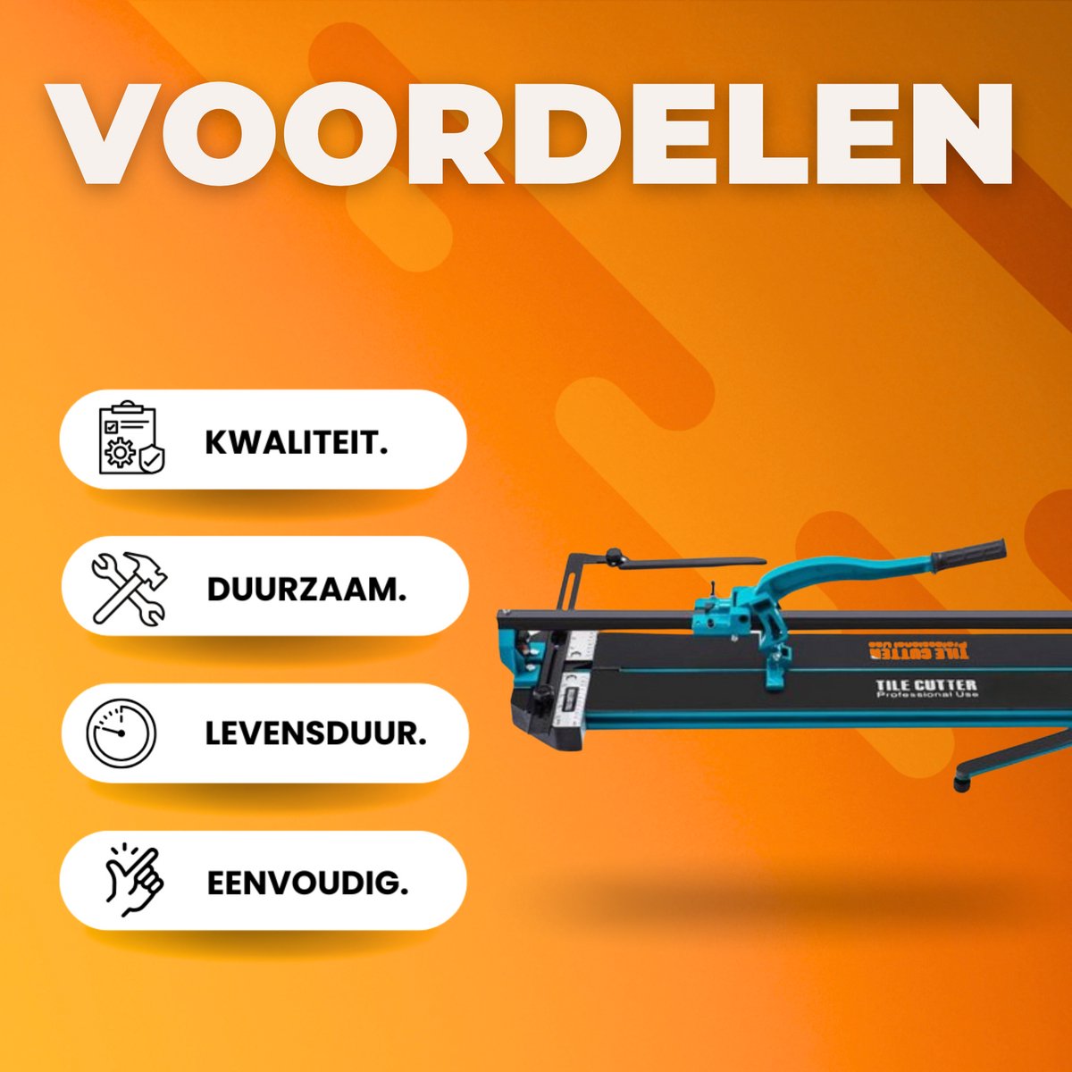 Tegelsnijder 600mm snijlengte - Handmatig - Tegelzaag - Voor Keramische Tegels