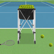 Tennisballen mand - Verrijdbaar - Ballenmand - Hopper - Voor tennis en badminton - Opvouwbare basket