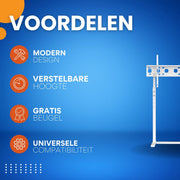 TV vloerstandaard Vaylen - Voor 32"-65" inch - Standaard universeel - In hoogte Verstelbaar - Wit