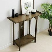 Consoletafel Fioren - Chinese consoletafel - Wandtafel met lades - Wit Marmerlook met goud - Haltafel - Sidetable - 82cm
