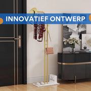 Opulence Elegante kledingrek - Goud - Met kledingroede voor hal, slaapkamer of woonkamer - 2 Kledingstangen
