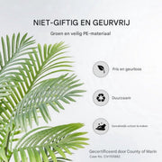 Kunstplant fruitpalm in pot - Kunstplanten voor binnen en buiten - Palmboom - Tuin decoratie voor buiten - Kunstbloemen - Geurloos