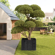 Tuin Gras Gazon Rand - Flexibele Houten Border voor Tuinhek - Tuinafboording voor Outdoor Landschap & Tuindecoratie - 203x35x1.4 Zwart