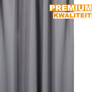 Happyment Gordijnen set Diva 2 stuks - Grijs 168x229cm - Luxaflex - Verduisterend - met Plooiband - Fluweel Isolerend