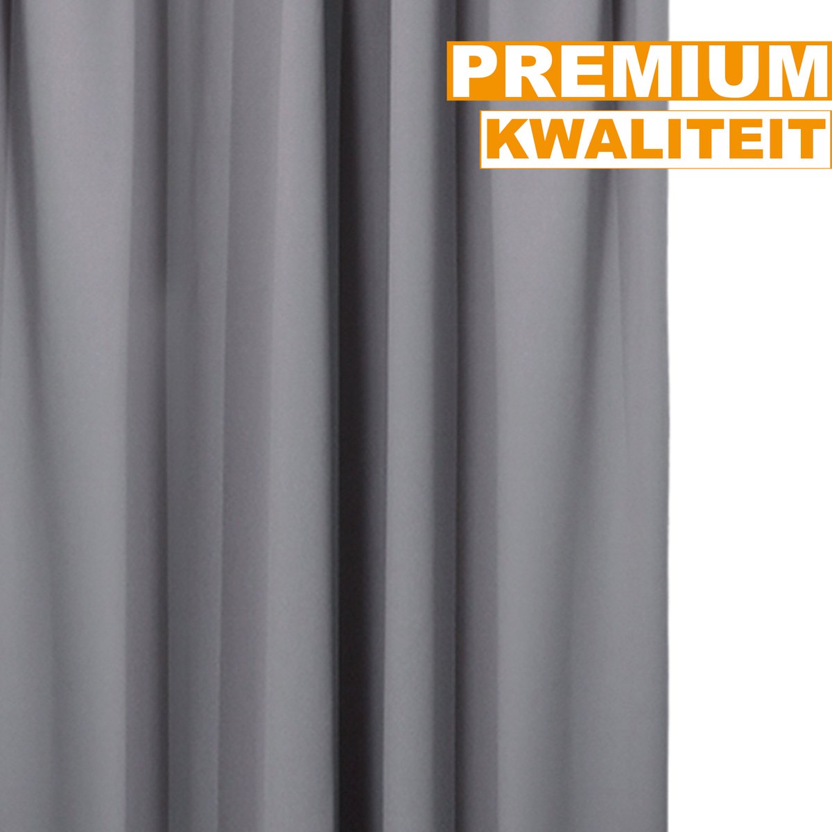 Happyment Gordijnen set Diva 2 stuks - Grijs 168x229cm - Luxaflex - Verduisterend - met Plooiband - Fluweel Isolerend
