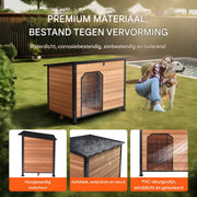 Hondenhok - Hondenmand - Hondenhuis - Hondenkennel - Voor Buiten - Voor Tuin & Buitenruimte - Bruin