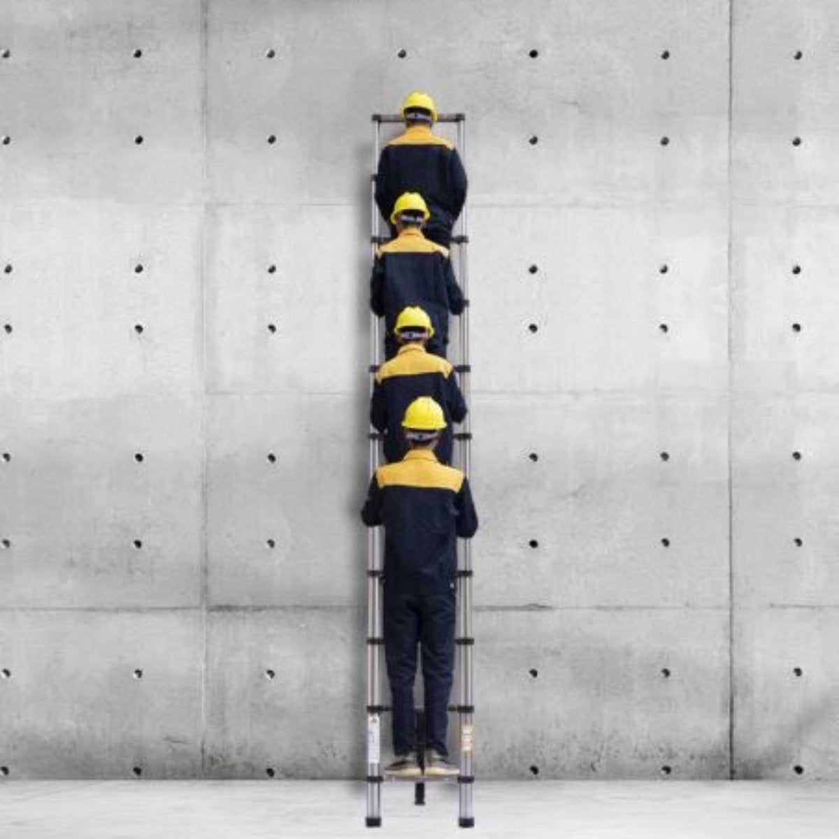 Telescopische Ladder Caverna - 3,2M - Multifunctioneel - Roestvrijstalen Uitschuifbare Ladder - Stevig en Draagbaar - EN131