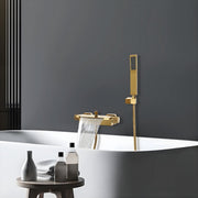 Badkraan - Met waterval - Voor badkamers - Luxe uitstraling met warm/koudfunctie - Goud