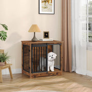 Hondenbench - Hondenkrat - Hondenkennel - Hondenhok - 69 cm - Voor Thuisgebruik - VIntage bruin