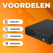 Kassalade Deluxe - Geldlade - Geldkist - POS-systeem Kassalade - Voor 5 munten - Met 2 Sleutels
