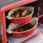 Exquisite Dinerborden - 4 persoons - 4 delig - Rood Keramisch - Lasagne - Braadslede