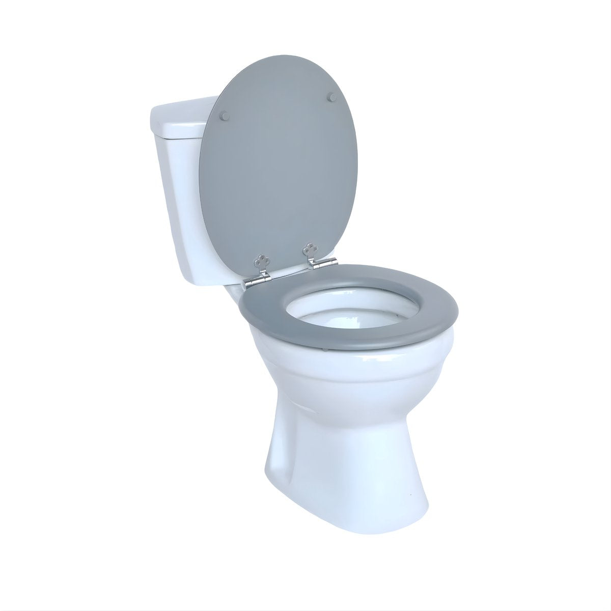 WC-bril - Toiletbril – Voor Toilet & Badkamer – Soft-Close – MDF - Grijs