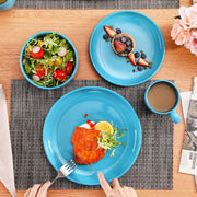 Vittoria Serviesset - 48 delig - 12 persoons - Baby blauw - Dinerborden - Bordenset - Diepe borden - Ontbijtborden - Servies - Keukenservies