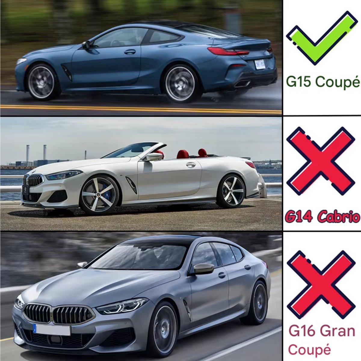 Spoiler G15 Zypher - Achterbumper Spoiler Vleugel - Voor BMW 8 Serie G15 Coupe (2018+) - Gloss Zwart - M4 Stijl - Auto accessoires