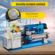 Draaibank PRO - Precisie Metaaldraaibank - 180x350mm Draaibank voor metaal