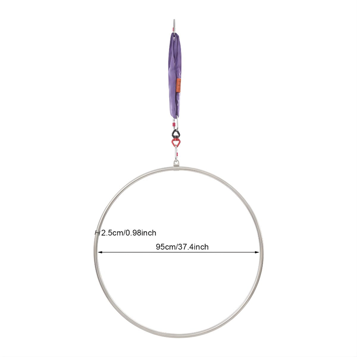 Hoop - Hula hoop - Hoepel - Voor yoga, acrobatiek en circus - Zilver