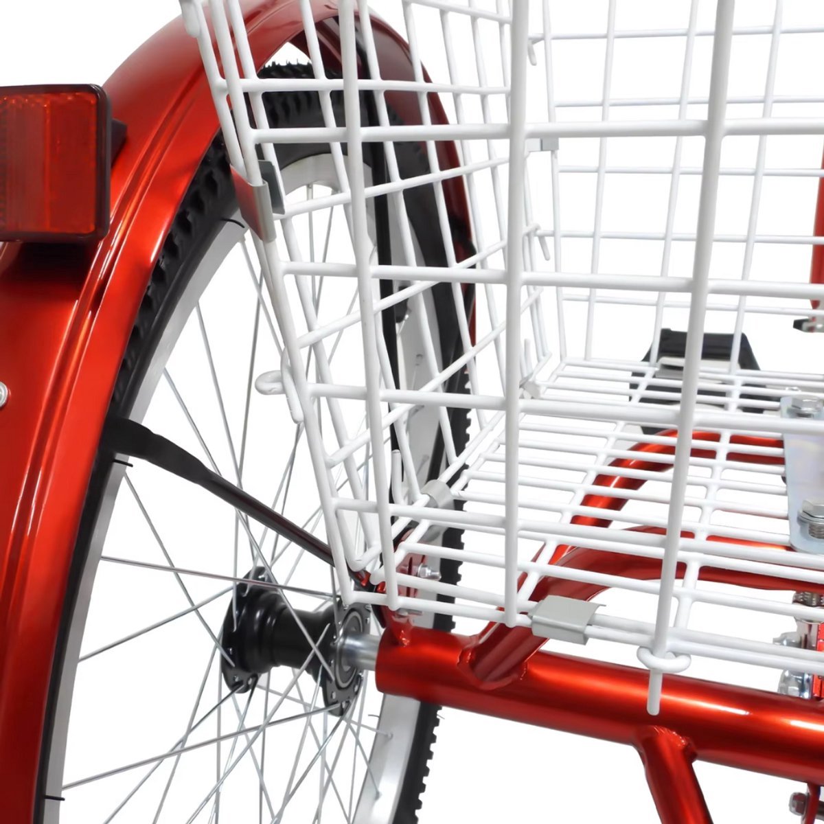 Driewieler Zyrell - Luco - 7 versnellingen - Fiets voor volwassenen en senioren - 24 Inch - Opvouwbare - Verstelbaar - Met mand - Voorrem - Geel