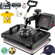 Warmte persmachine - 5 in1 - Hittepers - T-shirt - Transferpers voor Bedrukking - Stalen frame