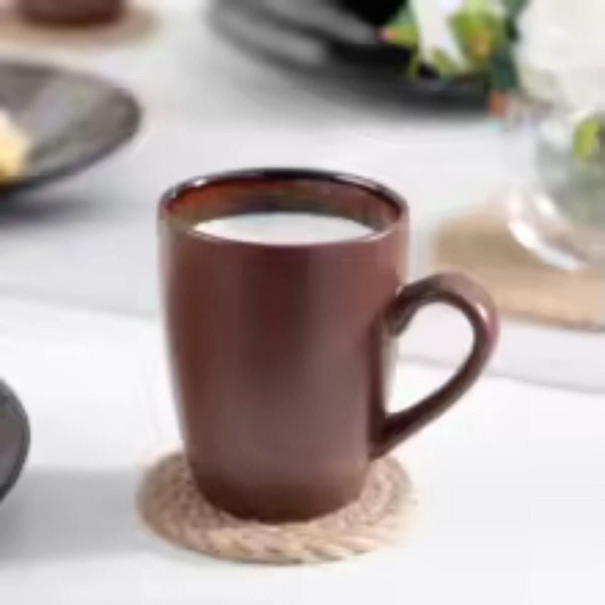 Opulent Serviesset – 4 persoons – Bruin 16 delig – Keramisch – Dinerborden – Breakfast Plates